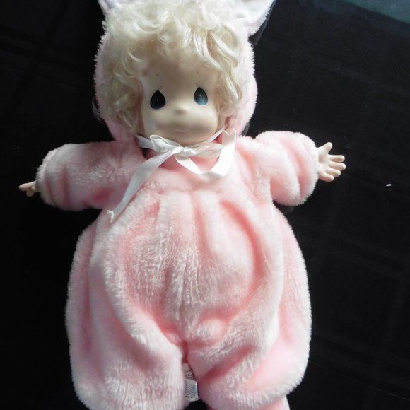 Vintage Precious Moments Heather Doll In Pink Bunny Outfit. 16" - Picture 5 of 8